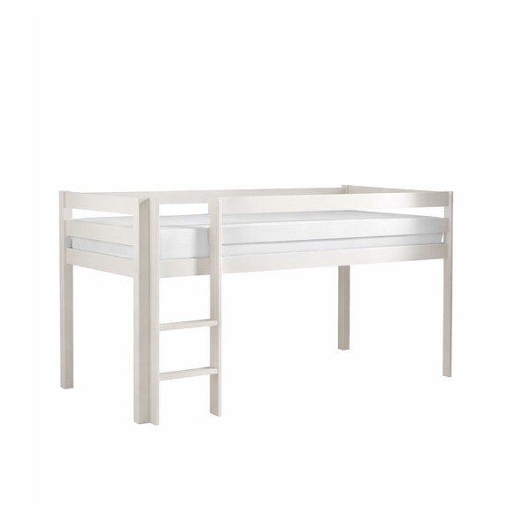 Fehér magasított borovi fenyő gyerekágy 90x200 cm PINO – Vipack