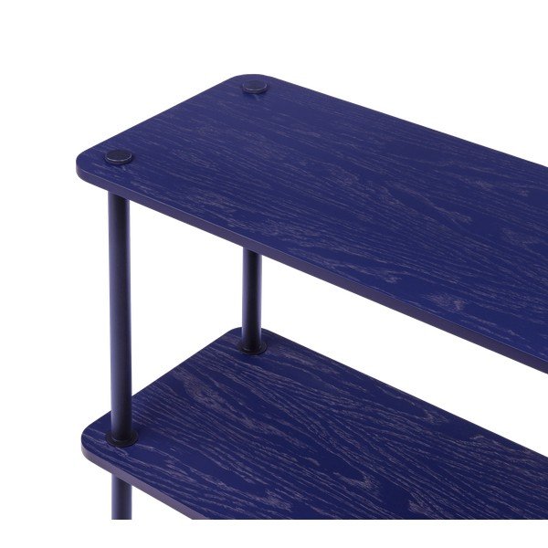 Kék polcos állvány tölgyfa dekorral 80x163x35 cm Teidi – noo.ma-image-3