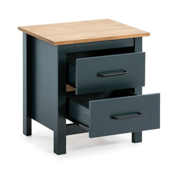 Sötétkék borovi fenyő éjjeliszekrény Miranda – Marckeric-image-3