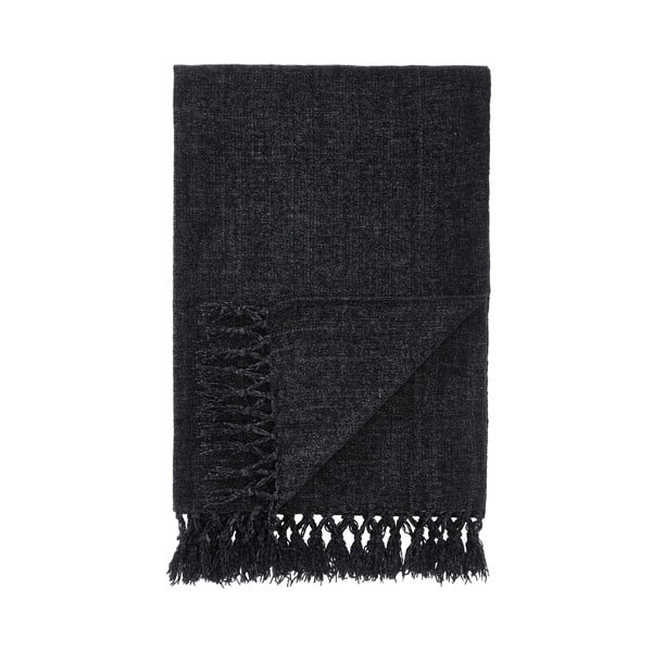 Fekete zsenília takaró 130x170 cm Wilson – Catherine Lansfield