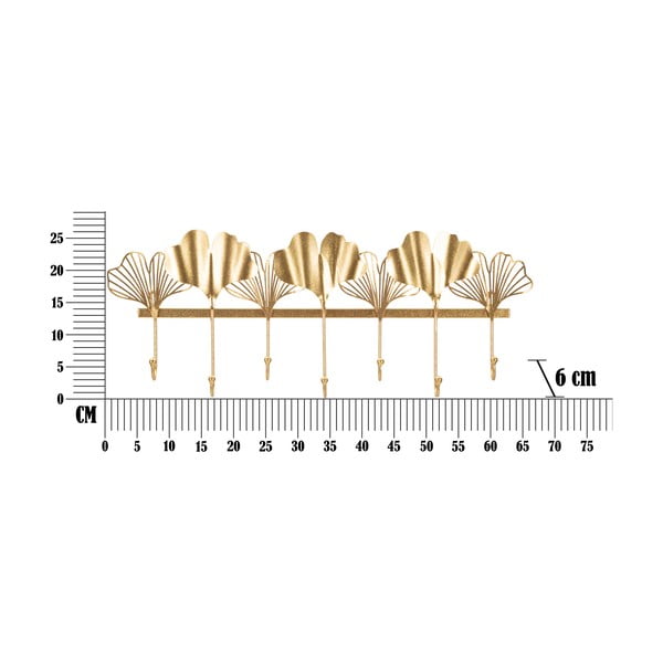 Leaves aranyszínű fali fogas - Mauro Ferretti-image-2