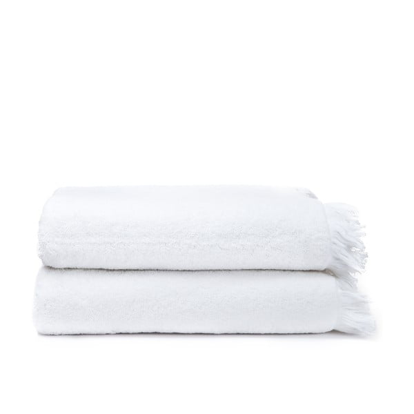 Bath fehér pamut fürdőlepedőkészlet, 2 részes, 100 x 160 cm - Casa Di Bassi