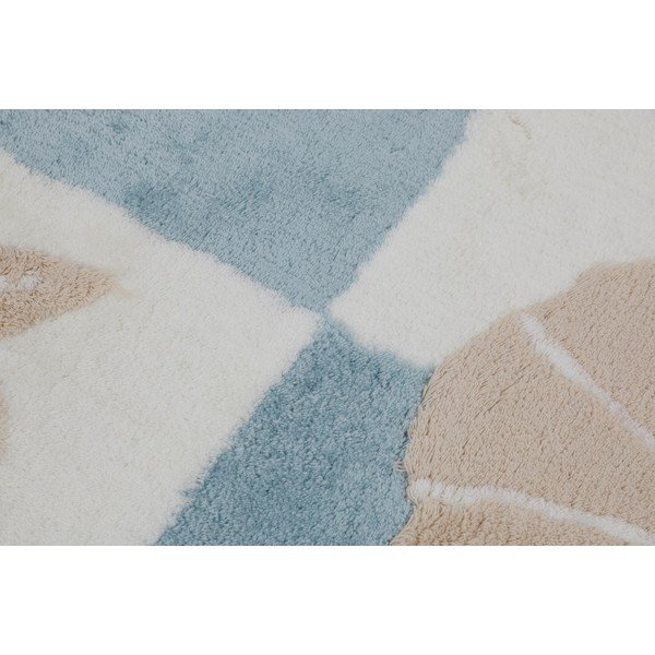 Világoskék-krémszínű fürdőszobai kilépő szett 3 db-os 100x60 cm – Foutastic-image-4