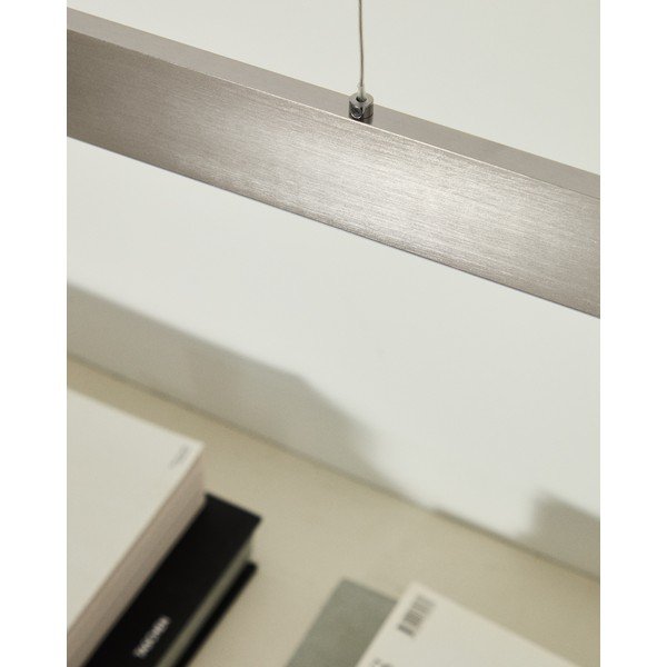 Ezüstszínű LED függőlámpa fém búrával Boadella – Kave Home-image-3