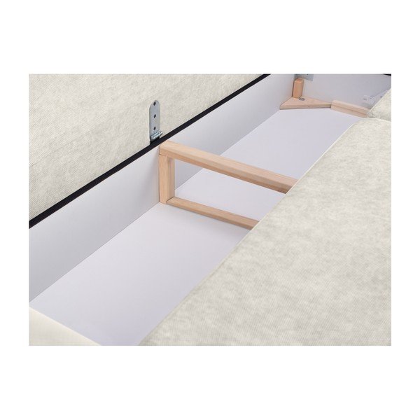 Amsterdam háromszemélyes ezüstszínű kinyitható kanapé tárolóval, 231 x 98 x 95 cm - Cosmopolitan design-image-4