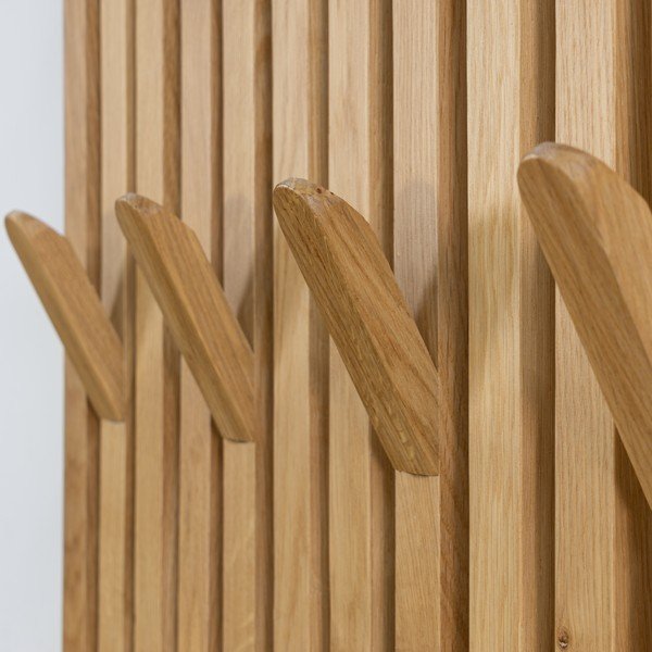 Natúr színű tölgyfa fogas panel 46x100x8 cm Parco – Spinder Design-image-2