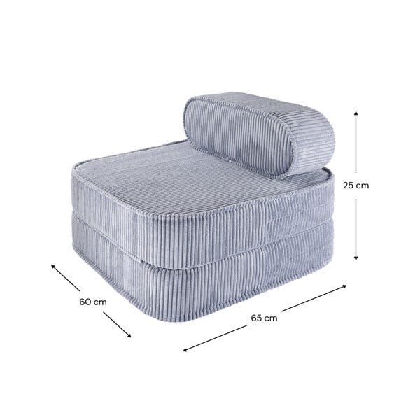 Kék kordbársony gyerek fotel Flip – Wigiwama-image-4
