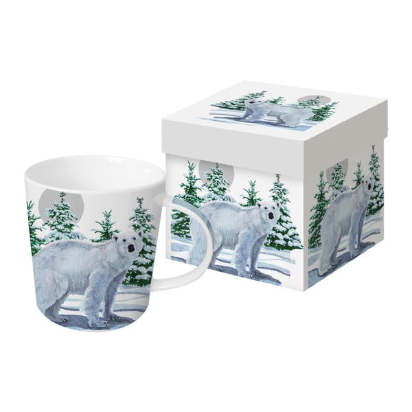 Snow Bear porcelán bögre karácsonyi motívummal, díszdobozban, 350 ml - PPD