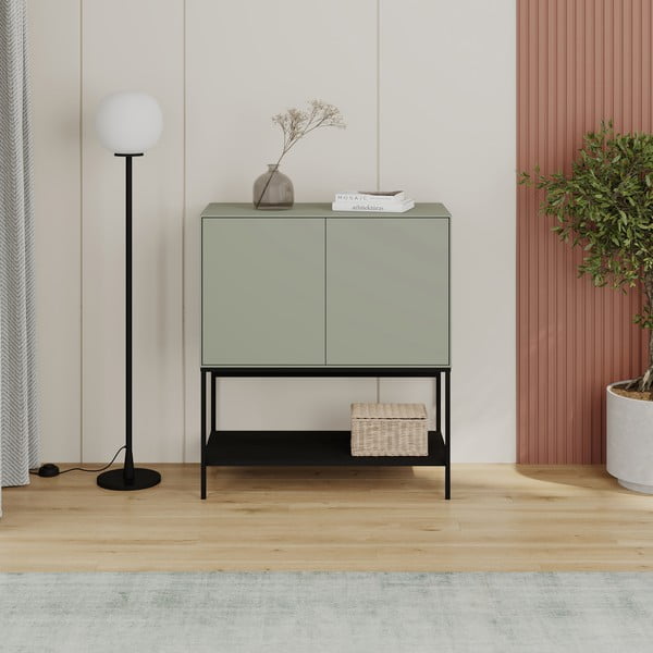 Zöld-fekete szekrény 80x90x40 cm Amira – Marckeric-image-1