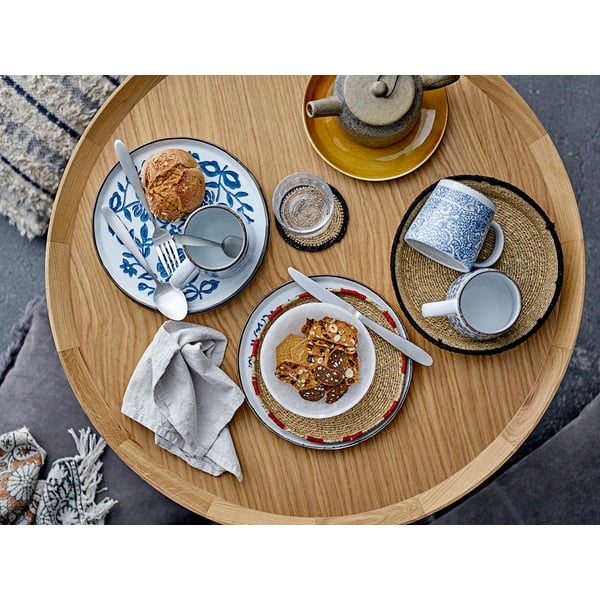 Natúr színű kerek dohányzóasztal tölgyfa dekorral ø 74 cm Luana – Bloomingville-image-2