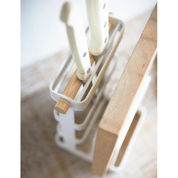 Tosca fehér kés- és vágódeszka állvány - YAMAZAKI-image-2