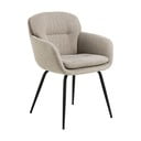 Bézs kárpitozott karfás étkezőfotel Dora – Actona