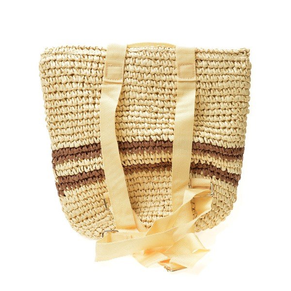 Brown női szalma hátitáska - Mangotti Bags-image-1