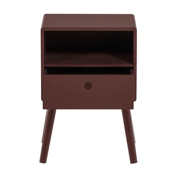 Borvörös MDF éjjeliszekrény Ozzy – WOOOD-image-4