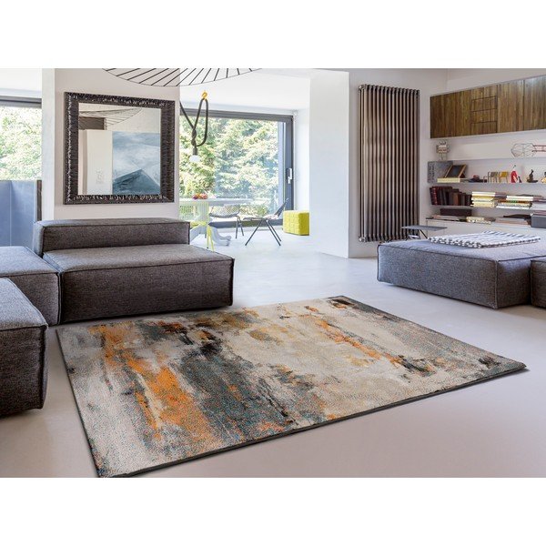 Okkersárga-szürke szőnyeg 80x150 cm Eider – Universal-image-1