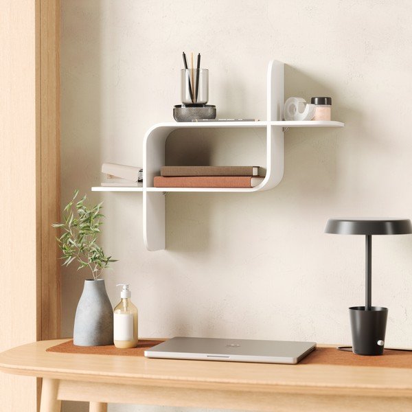 Fehér többszintes kaucsukfa fali polc 62 cm Montage – Umbra-image-4