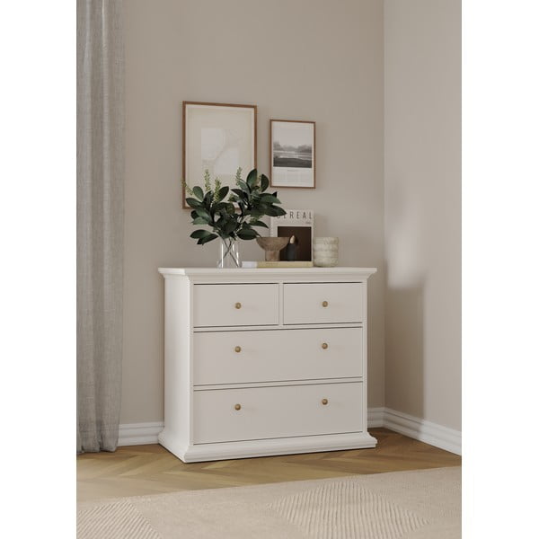 Fehér alacsony komód 96x87 cm Paris – Tvilum-image-1