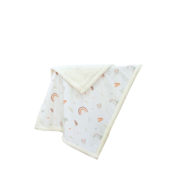 Fehér renforcé pamut gyerek takaró 75x100 cm Abc – Mijolnir