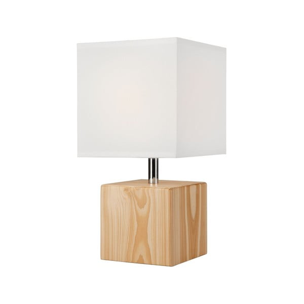 Világosbarna asztali lámpa textil búrával (magasság 29,5 cm) Natura – LAMKUR
