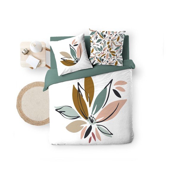 Fehér kétszemélyes-hosszabbított pamut ágyneműhuzat 240x220 cm Octavia – douceur d'intérieur-image-4