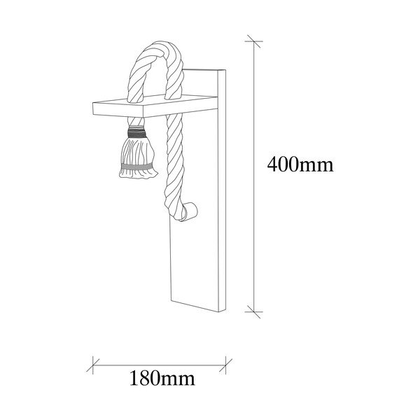 Natúr színű fali lámpa Erebos – Opviq lights-image-4