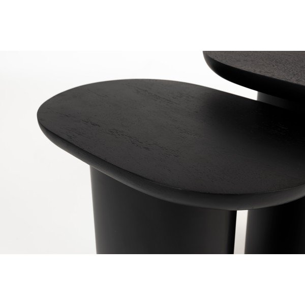 Tárolóasztal szett  mangófa asztallappal 2 db-os 37x56 cm Bela – White Label-image-3