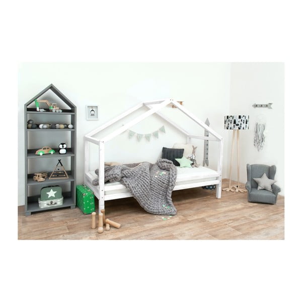 Sidy fehér lakkozott lucfenyő gyerekágy, 90 x 200 cm - Benlemi-image-4