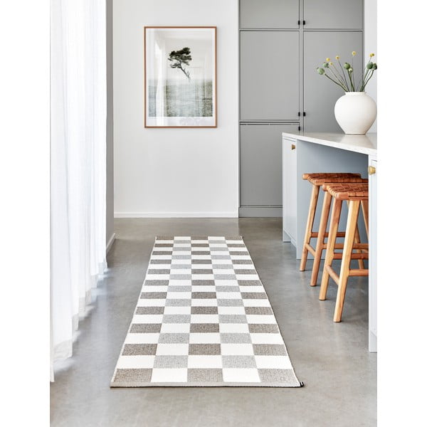 Bézs-krémszínű kültéri-beltéri futószőnyeg 70x160 cm Pix Dark Linen – Pappelina-image-1