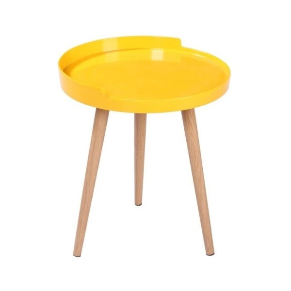 Ares sárga kisasztal, ⌀ 40 cm