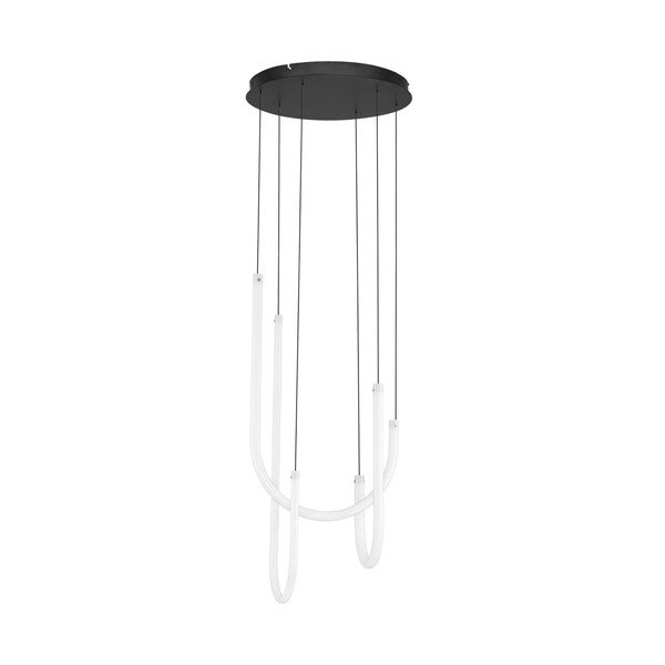 Fehér-matt fekete acél LED dimmelhető függőlámpa akrilüveg búrával ø 41 cm Topaz – Nova Luce