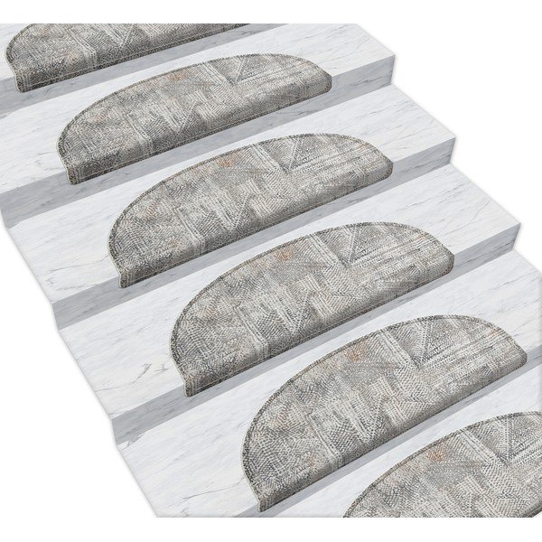 Szürke lépcsőszőnyeg készlet 16 db-os 65 x 20 cm Horizon - Vitaus-image-1