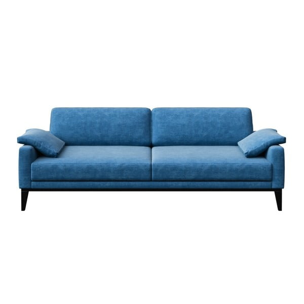 Musso Regular kék háromszemélyes kanapé fa lábakkal - MESONICA
