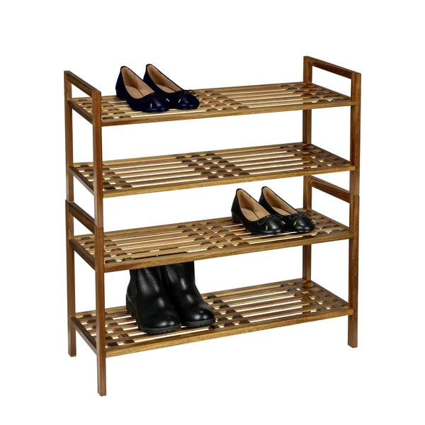 Natúr színű akácfa cipőtartó állvány 69x40,5x27 cm Fondi – Wenko-image-4
