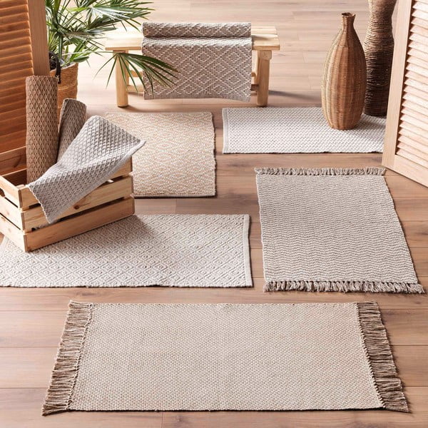 Krémszínű mosható szőnyeg 50x80 cm Alivia – douceur d'intérieur-image-2