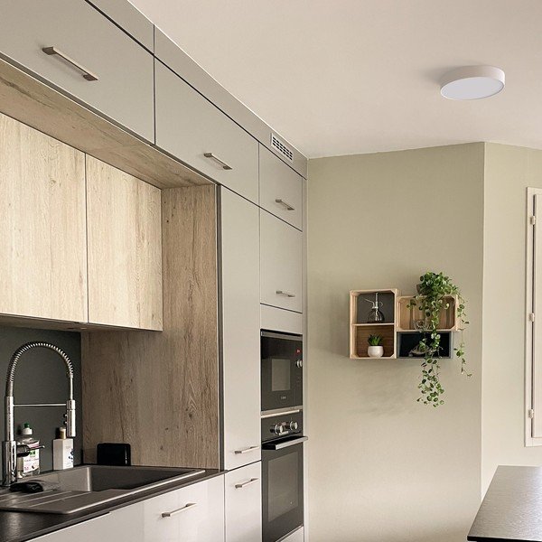 Rond fehér mennyezeti lámpa, ø 13,5 cm - SULION-image-4