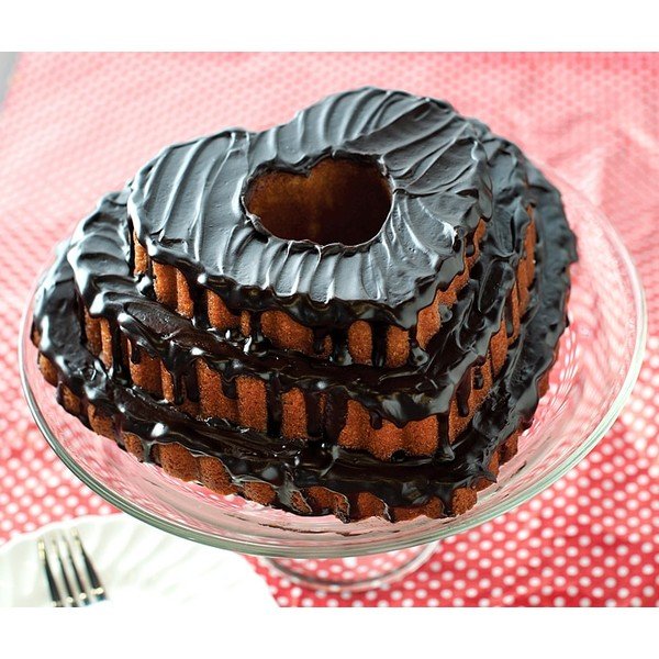 Heart karamellszínű sütőforma, 2,8 l - Nordic Ware-image-2