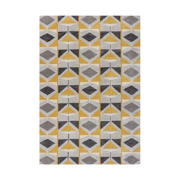 Kodiac szürke-sárga szőnyeg, 120 x 170 cm - Flair Rugs