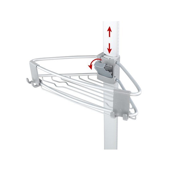 Matt ezüstszínű teleszkópos alumínium fürdőszobai polc Purio – Wenko-image-4