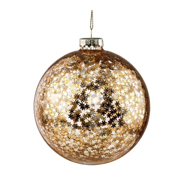 Sparkle arany színű karácsonyi üveg függődísz, ⌀ 10 cm - Butlers