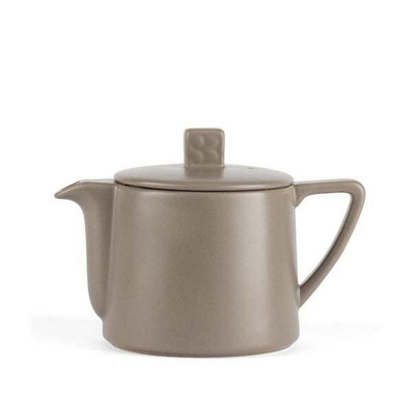Lund szürkésbarna kerámia teáskanna szűrővel szálas teához, 500 ml - Bredemeijer