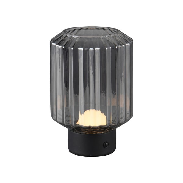 Fekete-szürke LED dimmelhető asztali lámpa üveg búrával (magasság 19,5 cm) Lord – Trio-image-2