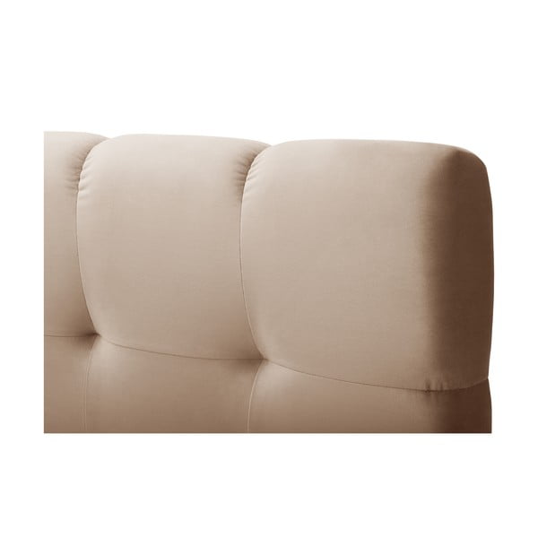 Világosbarna boxspring ágy tárolóhellyel 160x200 cm Bali – Cosmopolitan Design-image-1