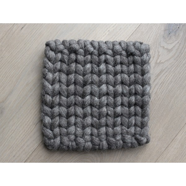 Braider Coaster dióbarna kötött gyapjúalátét, 20 x 20 cm - Wooldot