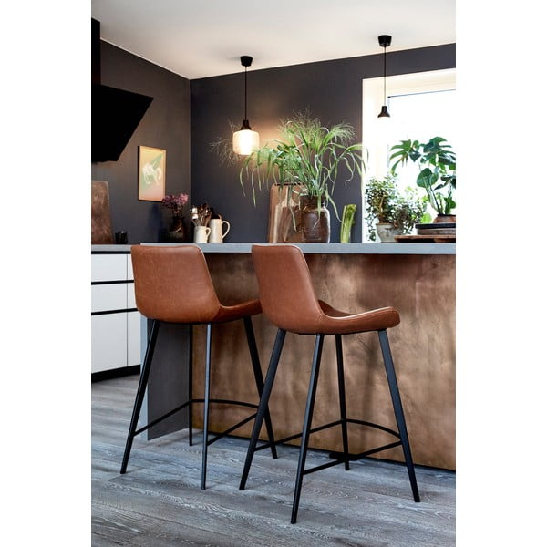 Hype világosbarna műbőr bárszék - DAN-FORM Denmark-image-2