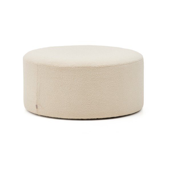 Krémszínű buklé puff Kaeli – Kave Home