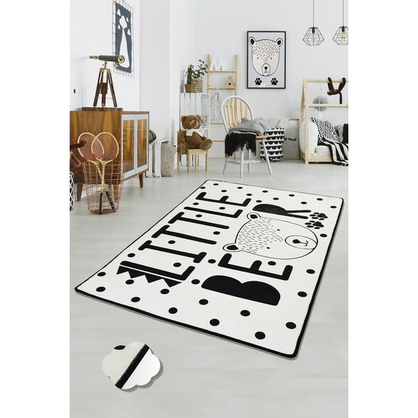 Bear fekete-fehér csúszásgátlós gyerekszőnyeg, 100 x 160 cm Conceptum Hypnose-image-2