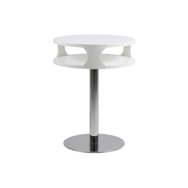 Caspian fehér dohányzóasztal, magasság 60 cm - Actona-image-2