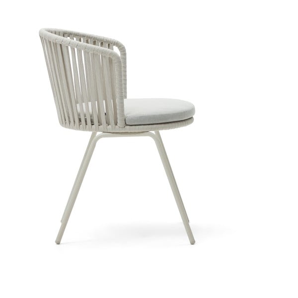 Fehér fém kerti szék Saconca – Kave Home-image-2