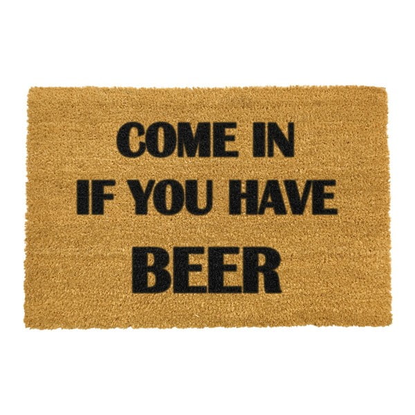 Come Again Bring Beer természetes kókuszrost lábtörlő, 40 x 60 cm - Artsy Doormats