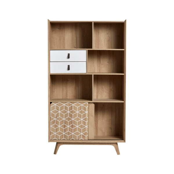 Java barna-fehér könyvespolc - Marckeric-image-2